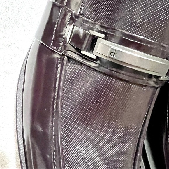 NEW Calvin Klein Dale Chocolate Patent Moc Toe Dress Shoes mens size 11 main image 7